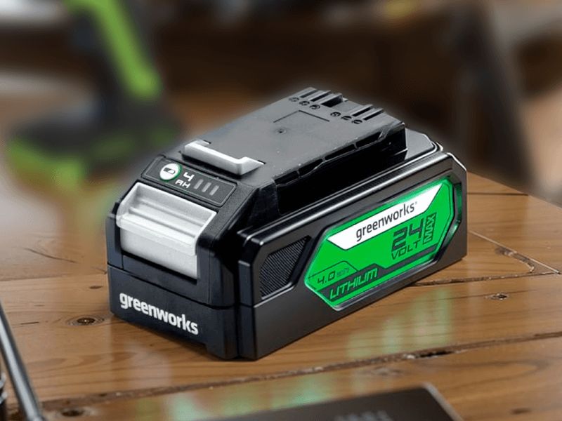 Презентация нового аккумулятора Greenworks Арт. 2938407, 24V, 4 Ач