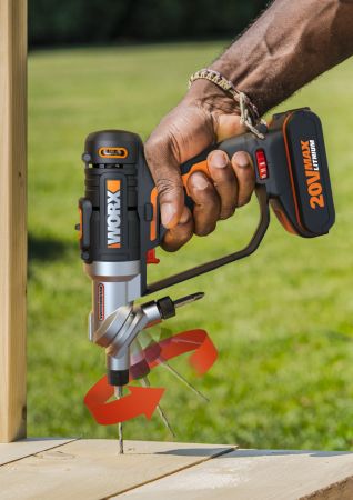 Дрель-шуруповерт аккумуляторная WORX Switchdriver WX176.9, 20Нм, 20В, Без аккумулятора и зарядного устройства