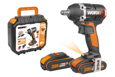 Гайковерт ударный WORX BL WX279.9 аккумуляторный 20V, 300Нм, бесщеточный