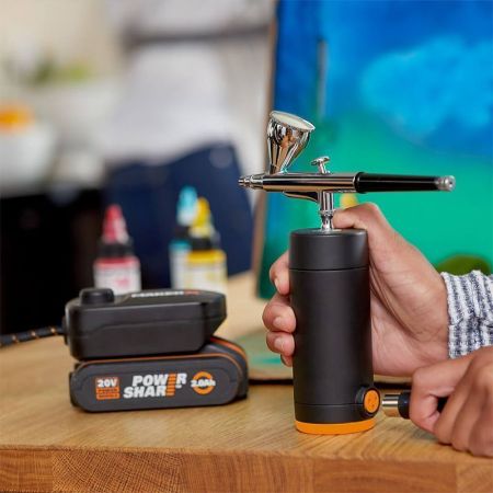 Краскопульт WORX WX742.9 20V аккумуляторный, Без аккумулятора и зарядного устройства