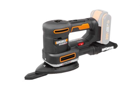 Виброшлифмашина WORX WX820.9 аккумуляторная 20V, 1 аккумулятор 2 Ач + зарядное устройство, в кейсе