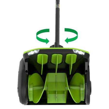 Снегоуборочная лопата GREENWORKS GD40SS2, 40V, 30 см, с регулируемым направлением выброса, бесщеточная