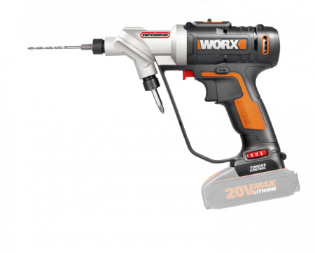 Дрель-шуруповерт аккумуляторная WORX Switchdriver WX176.9, 20Нм, 20В, Без аккумулятора и зарядного устройства