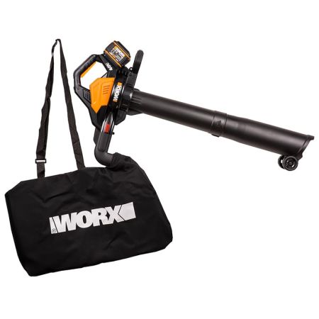 Воздуходув-пылесос аккумуляторный WORX WG583E.9, 40В, бесщеточный, Без аккумулятора и зарядного устройства