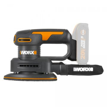 Аккумуляторная виброшлифмашина машина WORX WX822.9, 20В, без АКБ и ЗУ