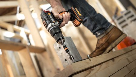 Дрель-шуруповерт ударная WORX WX373.9, аккумуляторная 20V 60Нм, бесщеточная, Без аккумулятора и зарядного устройства