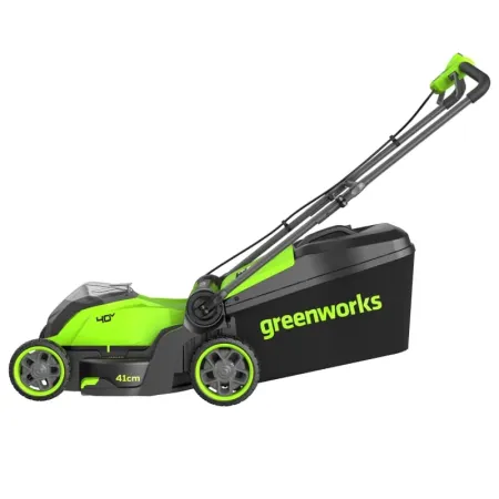 Газонокосилка аккумуляторная GREENWORKS GD40LM411, 40V, бесщеточная, 41 см, (2521007)