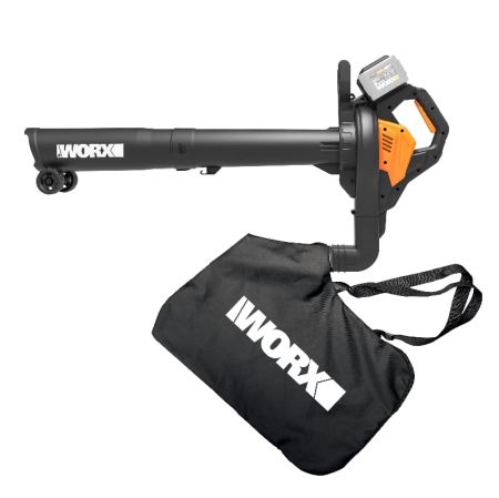 Воздуходув-пылесос аккумуляторный WORX WG583E.9, 40В, бесщеточный, Без аккумулятора и зарядного устройства
