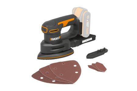 Аккумуляторная виброшлифмашина машина WORX WX822.9, 20В, без АКБ и ЗУ, Без аккумулятора и зарядного устройства