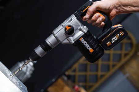 Перфоратор WORX WX392.9 аккумуляторный 20V 2,2Дж, Без аккумулятора и зарядного устройства