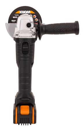 Угловая шлифмашина бесщёточная аккумуляторная WORX WX813, 115мм, 20В, 4Ач х1, ЗУ 2А