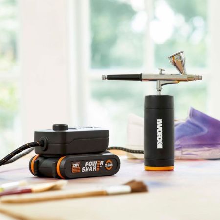 Краскопульт WORX WX742.9 20V аккумуляторный, Без аккумулятора и зарядного устройства