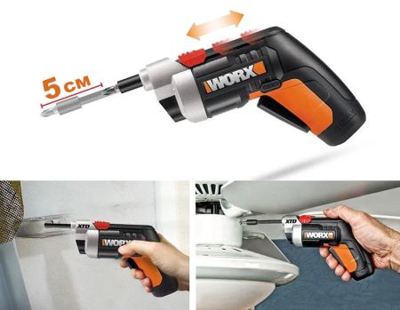 Отвертка WORX WX252 4V XTD аккумуляторная с ЗУ и набором бит (10шт)