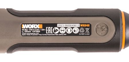 Отвертка аккумуляторная WORX WX242, 4В, 5Нм, 2Ач, набор оснастки