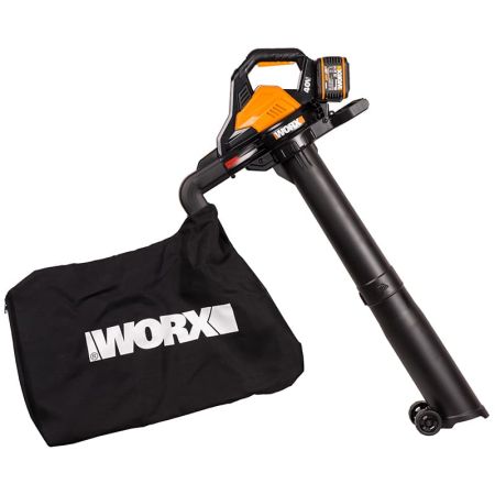 Воздуходув-пылесос аккумуляторный WORX WG583E.9, 40В, бесщеточный, Без аккумулятора и зарядного устройства