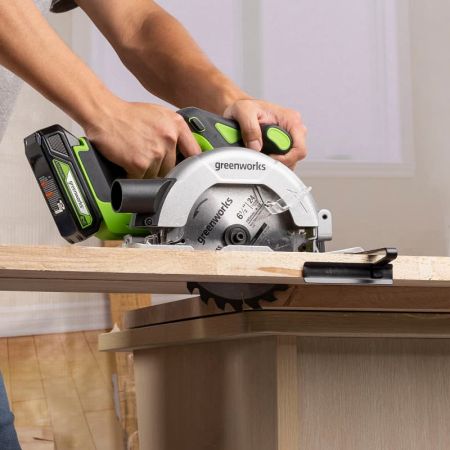 Циркулярная пила GREENWORKS GD24CS165 24V 1501607 бесщеточная аккумуляторная