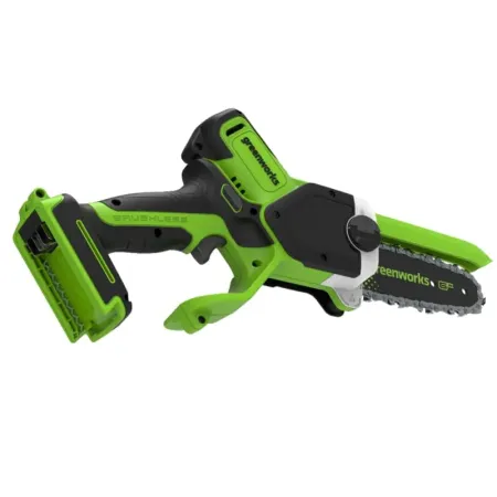 Цепная мини пила аккумуляторная GREENWORKS GD24CS15, 24V, 15см, бесщеточная, с автоматической смазкой цепи, без аккумулятора и ЗУ