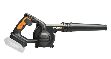 Воздуходувка аккумуляторная WORX WX094.9, 20В, 250 км/ч, Без аккумулятора и зарядного устройства