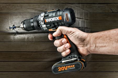 Дрель-шуруповерт ударная WORX WX372.9 аккумуляторная, 20В, Без аккумулятора и зарядного устройства