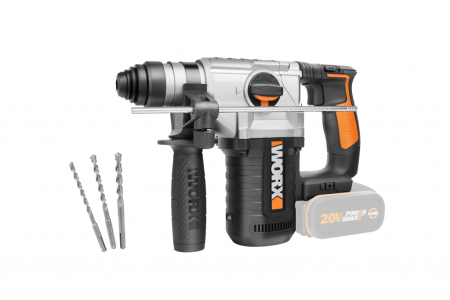 Перфоратор WORX WX392.9 аккумуляторный 20V 2,2Дж, Без аккумулятора и зарядного устройства