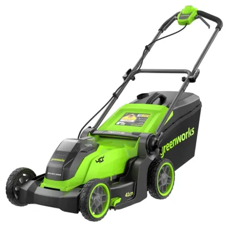 Газонокосилка аккумуляторная GREENWORKS GD40LM411, 40V, бесщеточная, 41 см, (2521007)