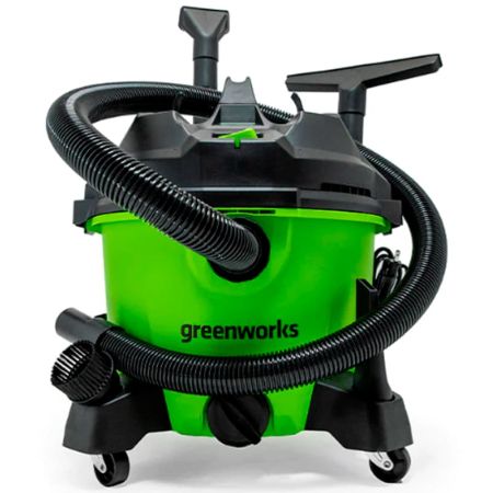 Строительный пылесос GREENWORKS G120WDV, 1300 Вт, 4701207, электрический