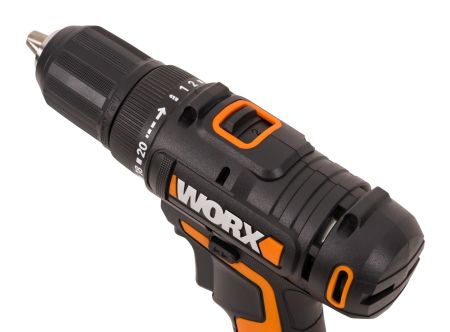 Дрель-шуруповерт аккумуляторная WORX WX108, 50Нм, 20В, 2Ач x2, ЗУ 2А, кейс