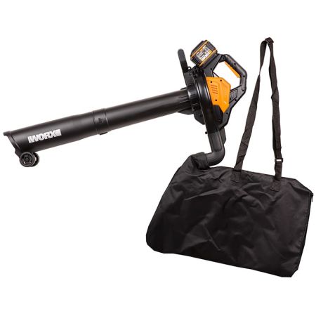 Воздуходув-пылесос аккумуляторный WORX WG583E.9, 40В, бесщеточный, Без аккумулятора и зарядного устройства
