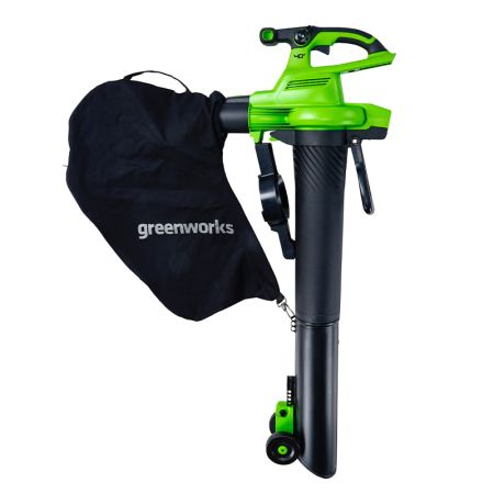 Воздуходув-Садовый Пылесос аккумуляторный GREENWORKS GD40BVII, 40V, бесщеточный