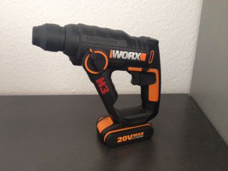 Перфоратор WORX WX390.1 H3, аккумуляторный 20V 1,2Дж, 2 аккумулятора по 2 Ач + зарядное устройство, в кейсе