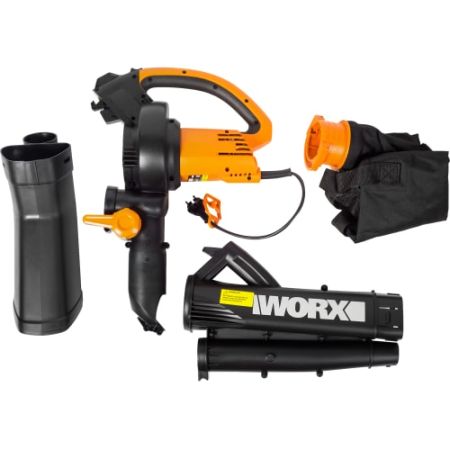 Воздуходув-Садовый Пылесос электрический WORX WG505E, 3000Вт, 335 км/ч