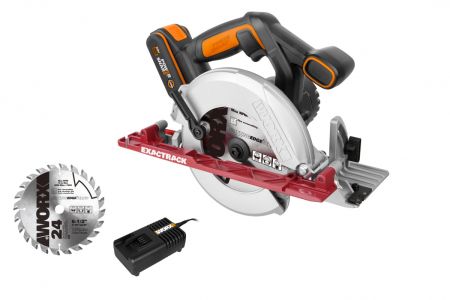 Дисковая пила WORX WX530.9 аккумуляторная 20V, 165мм, Без аккумулятора и зарядного устройства