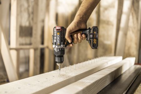 Дрель-шуруповерт ударная WORX WX373.9, аккумуляторная 20V 60Нм, бесщеточная, Без аккумулятора и зарядного устройства